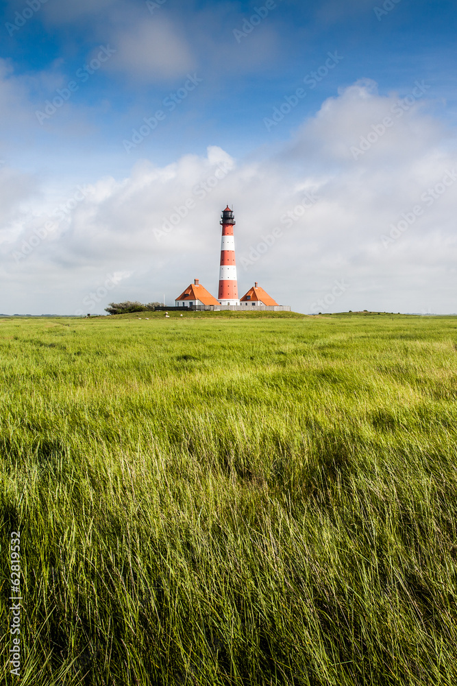 德国Nordsee灯塔的美丽景观