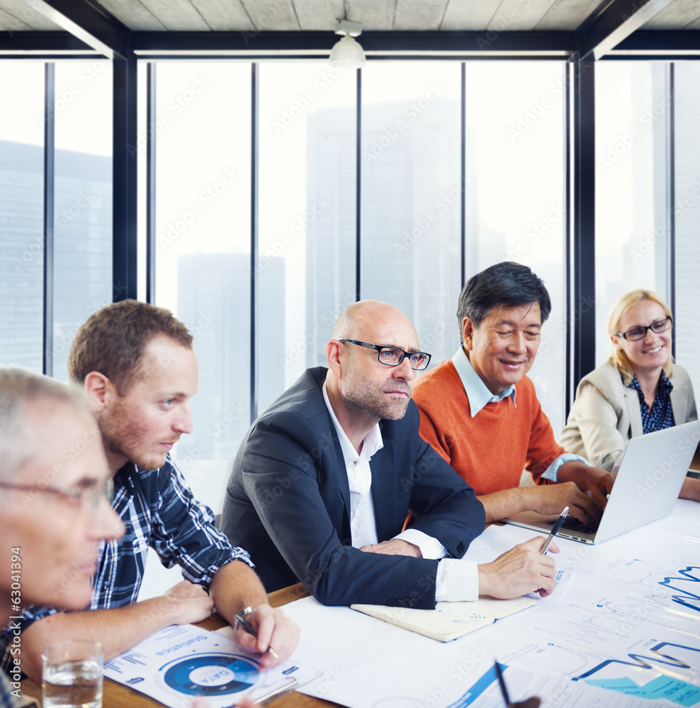 Group Of Business People Working In Office