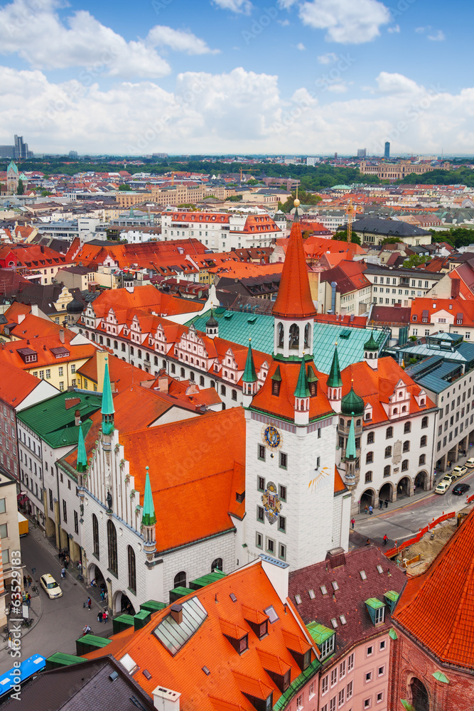 慕尼黑城市景观，老市政厅（Altes Rathaus）