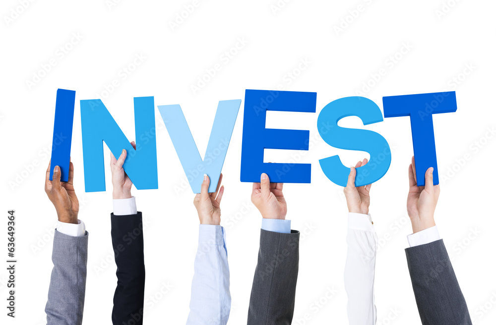 Multi-Ethnic Business People Holding Invest