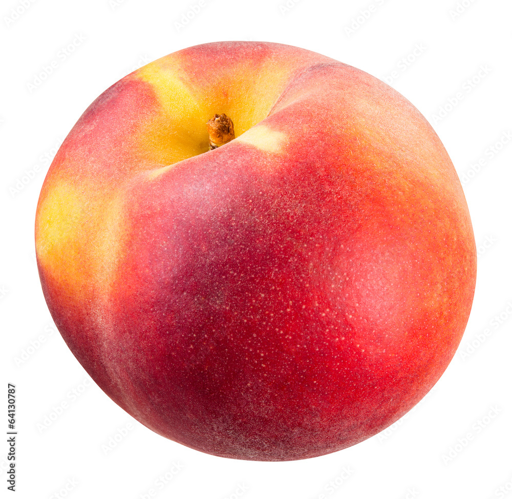 Peach isolated on white background