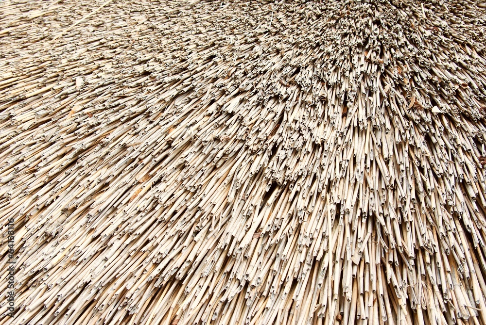 Straw pattern edge of thatched roof