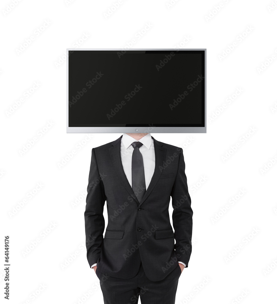 businessman with TV