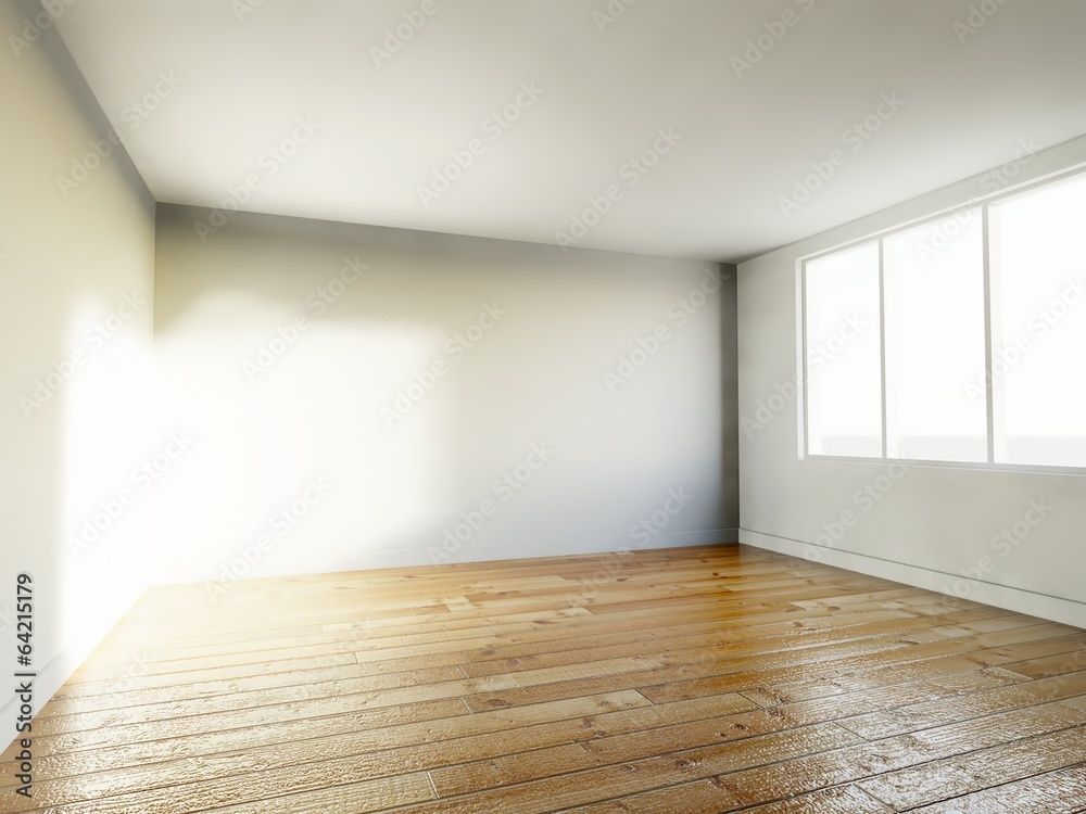 Empty room interior modern house