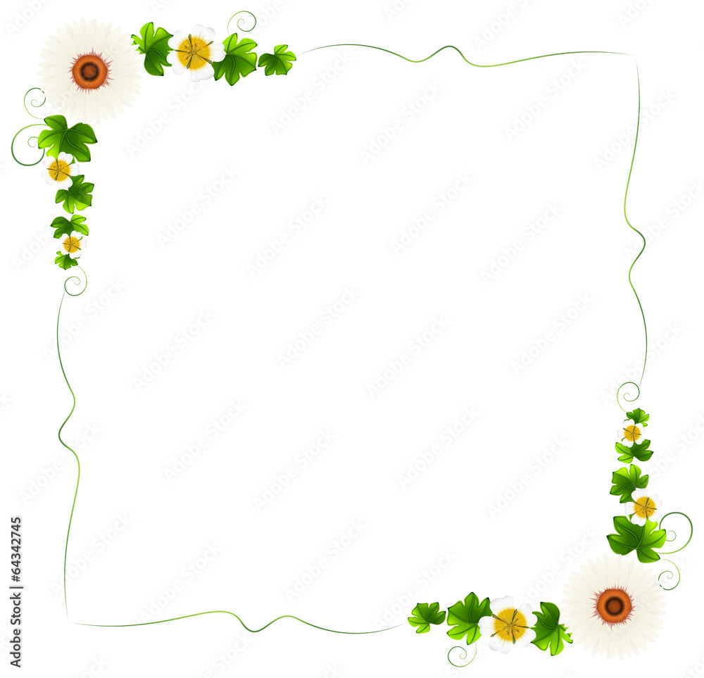 A floral border