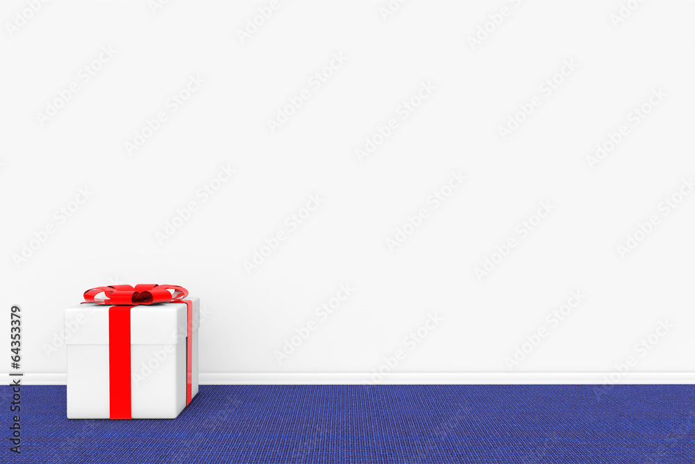 Gift Box with Red Ribbon