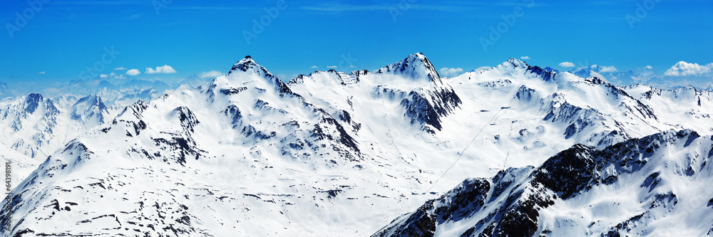 View from Gaislachkogl, Upper Station, Sölden, Austria