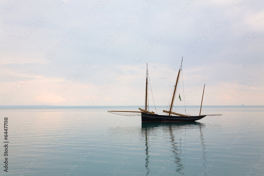 Bisquine in quiet water