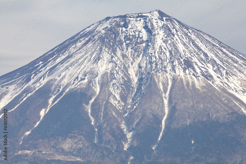 石冈田木湖富士山顶