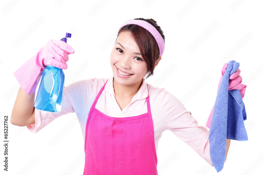 woman mother cleaning