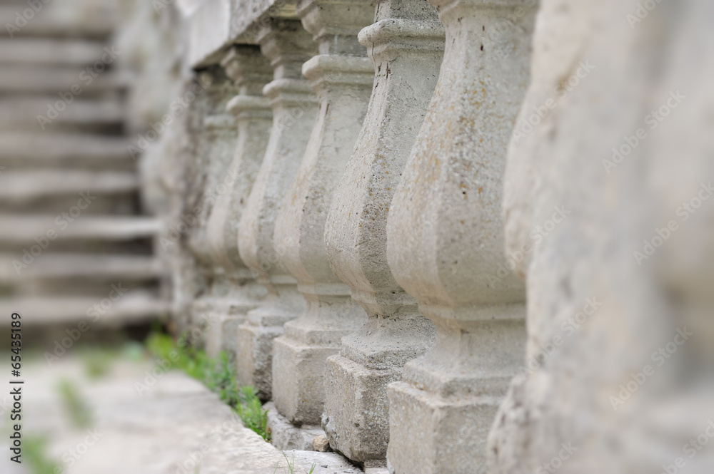 古代栏杆的古代建筑