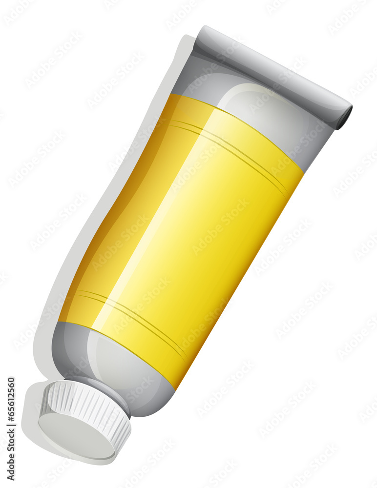 A birdeye view of a yellow tube