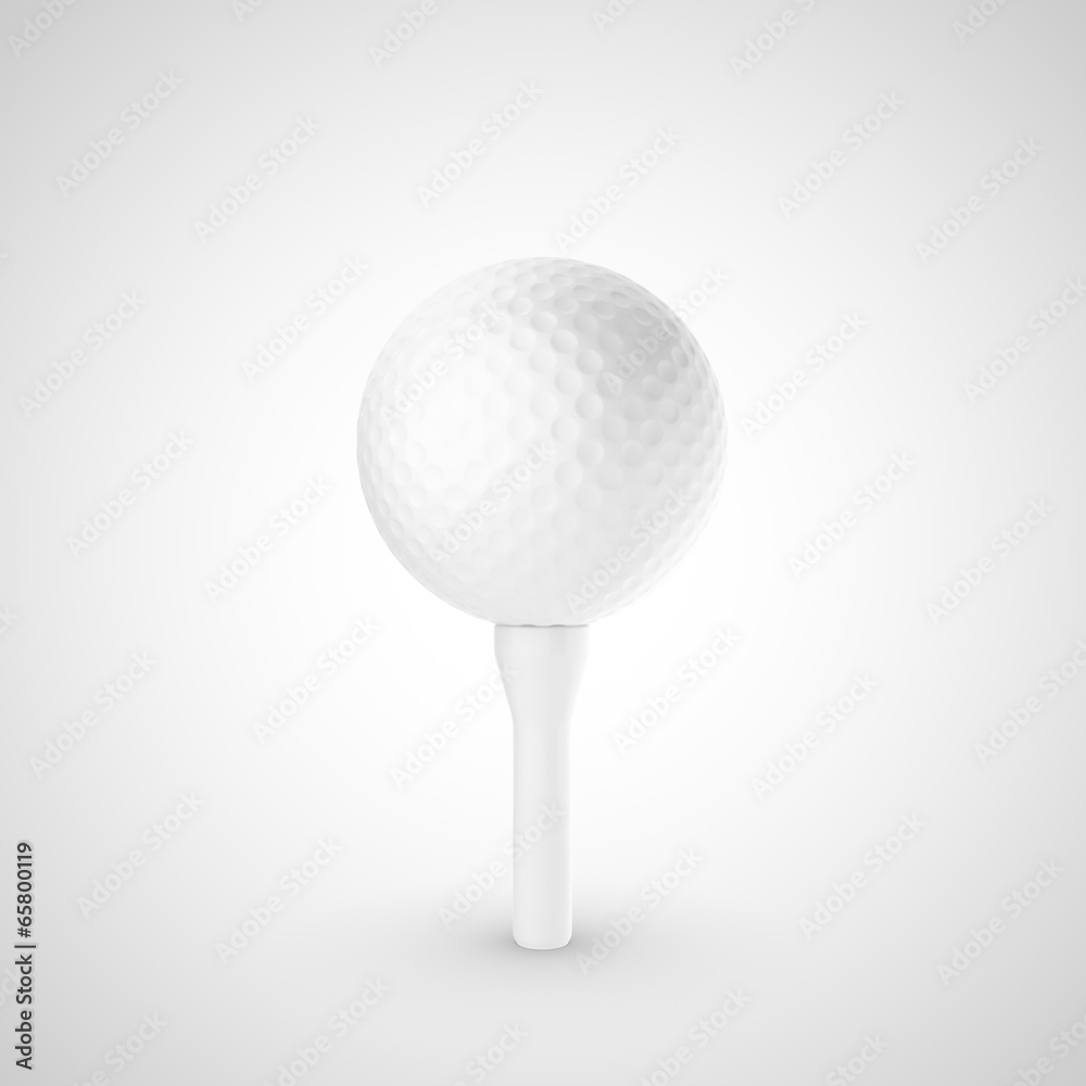 golf ball on stand