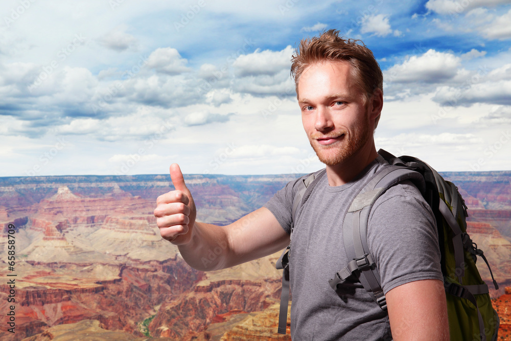 Grand Canyon travel Young man