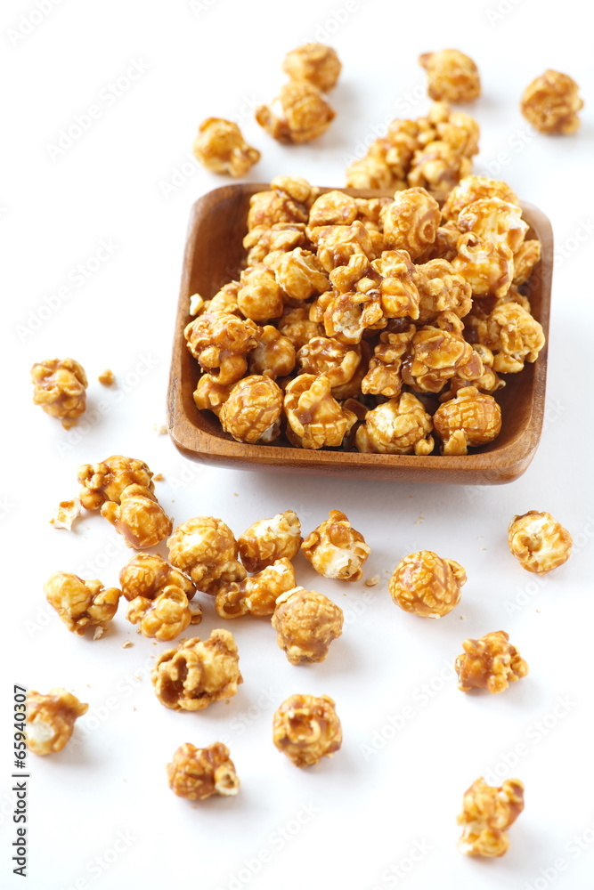 unhealthy popcorn snacks on a white