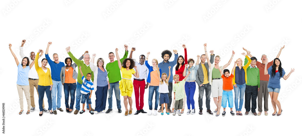 Group of People Hands Raising