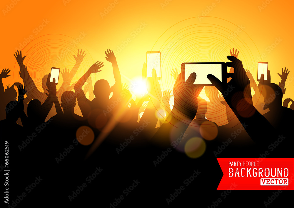 Festival Crowd Vector