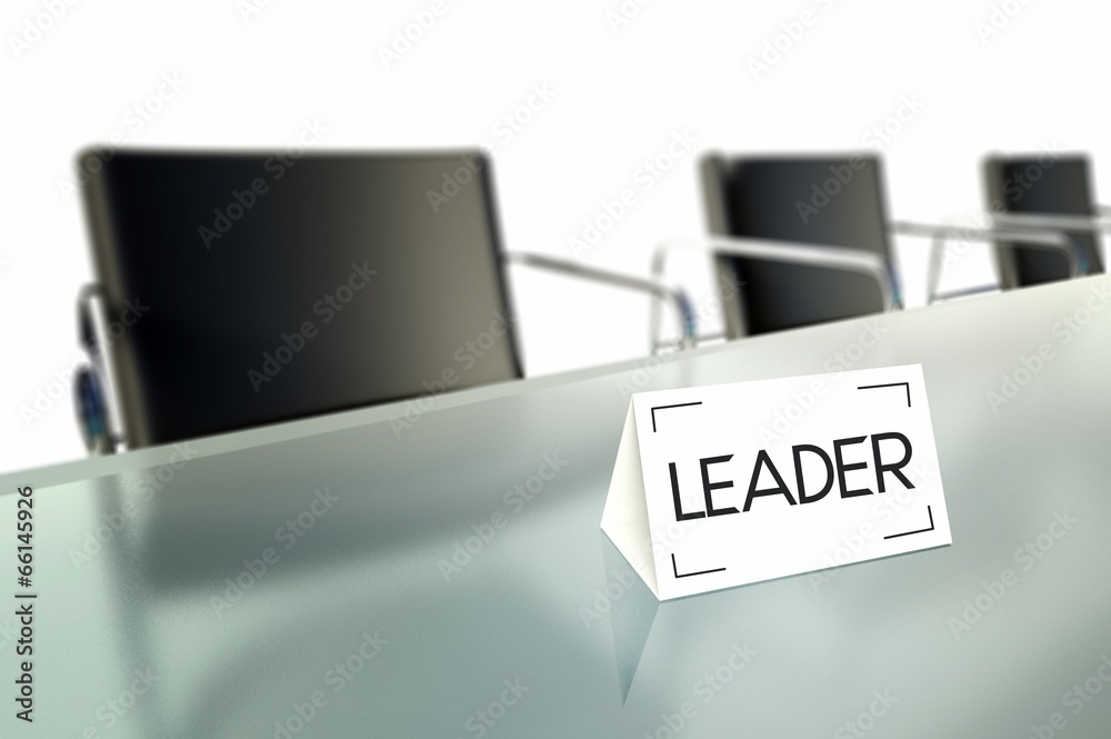 Leader, reserved business table card