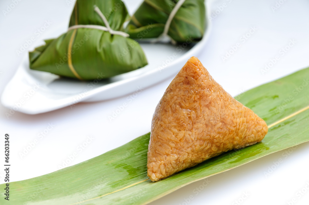 The Dragon Boat Festival  rice dumplings， Chinese  food