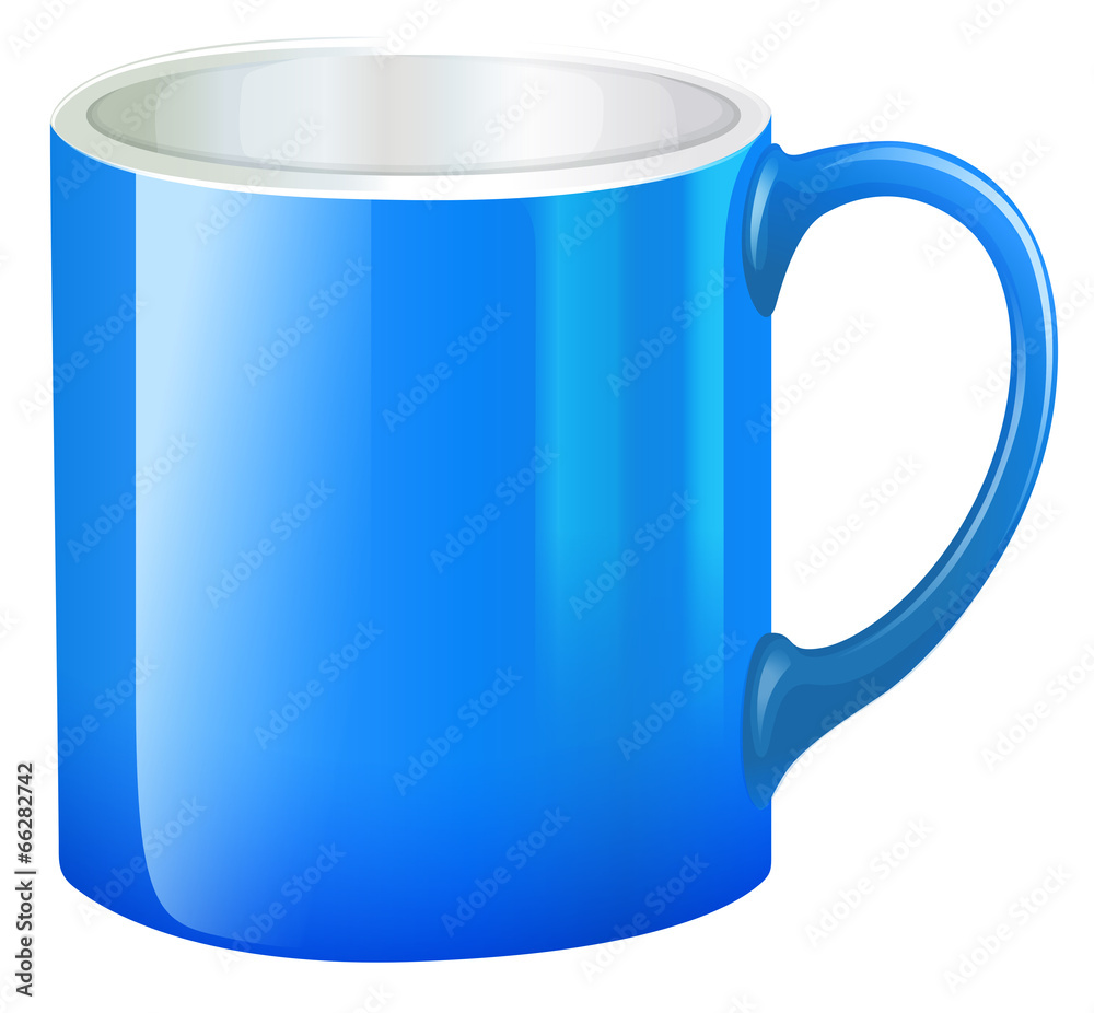 A blue mug