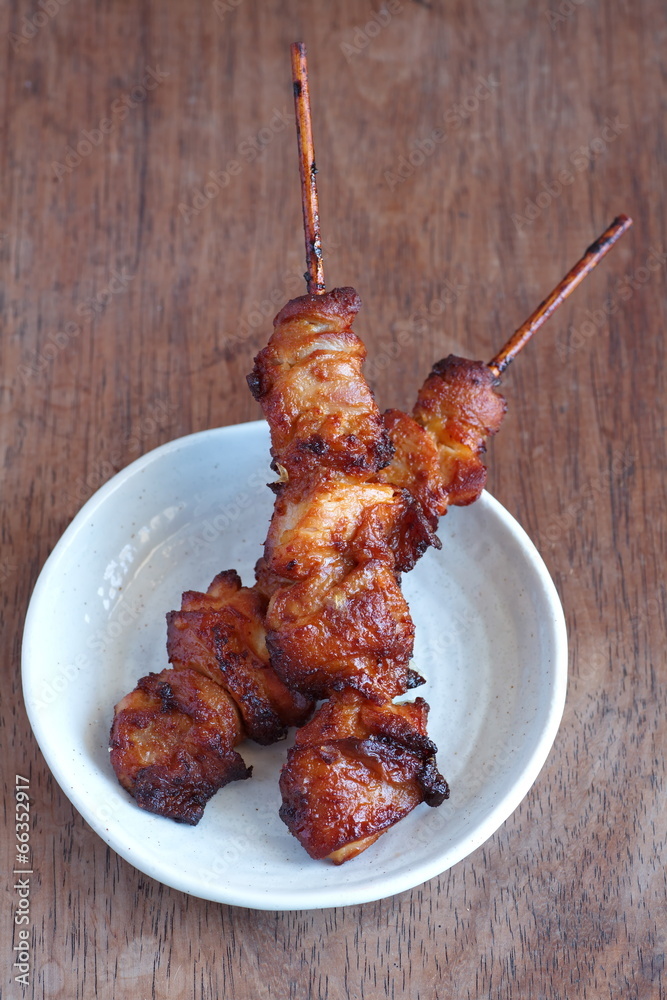 barbecue chicken satay