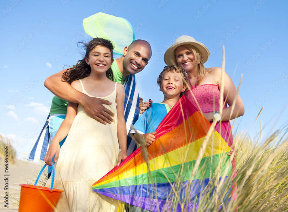 Cheerful Family Bonding Outdoors