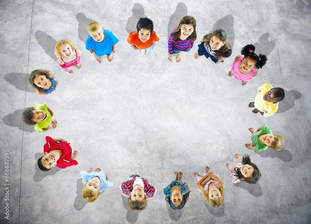 Cheerful Kids in Circle