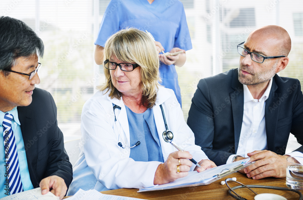 Healthcare Workers Having a Meeting