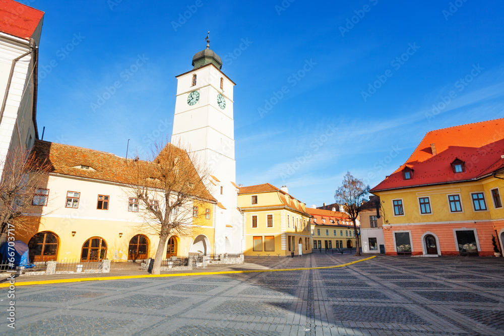 Council Tower and Piata Mare (Large square) view