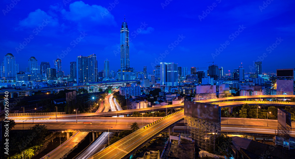 Bangkok city night view