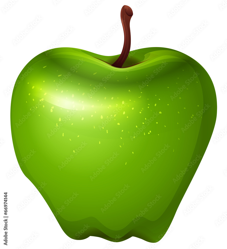 A crunchy green apple