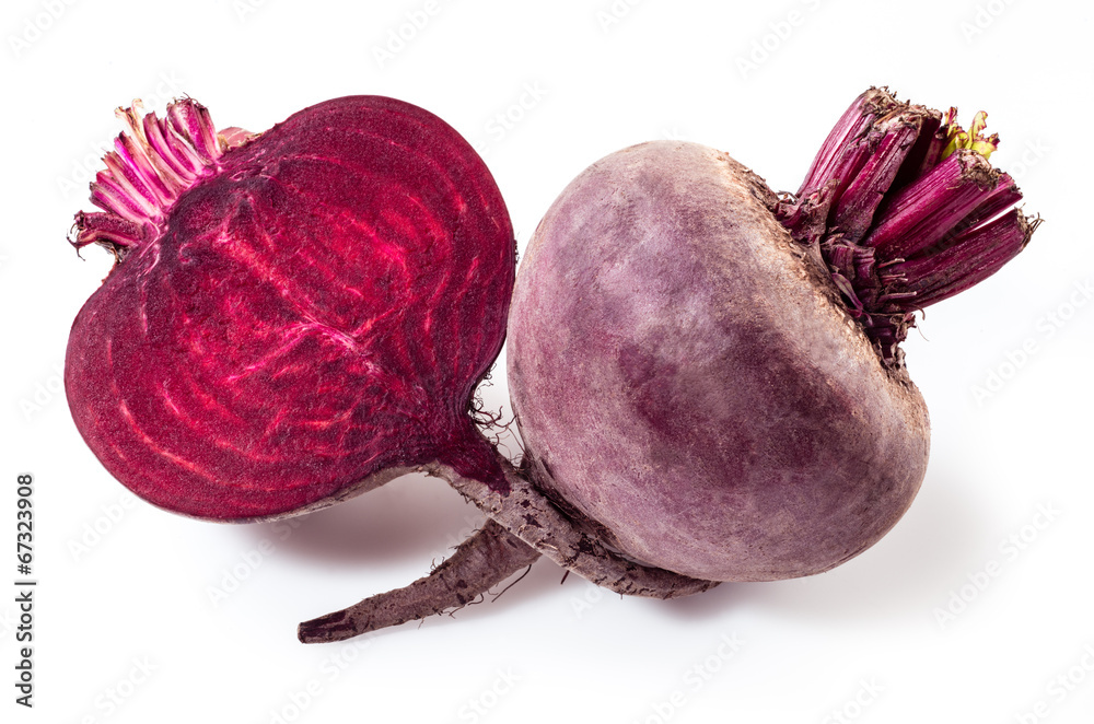 Fresh beetroot isolated on white background