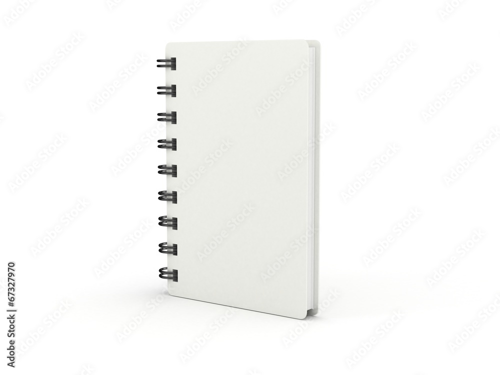 notebook isolated on white background