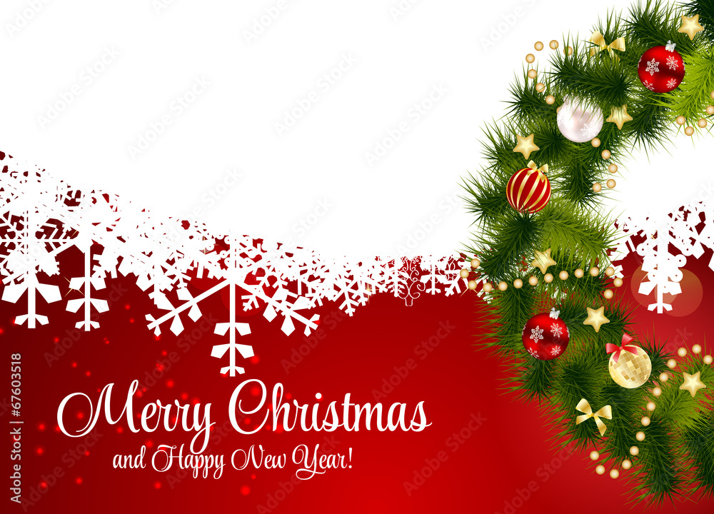 Abstract Beauty Christmas and New Year Background. Vector Illust