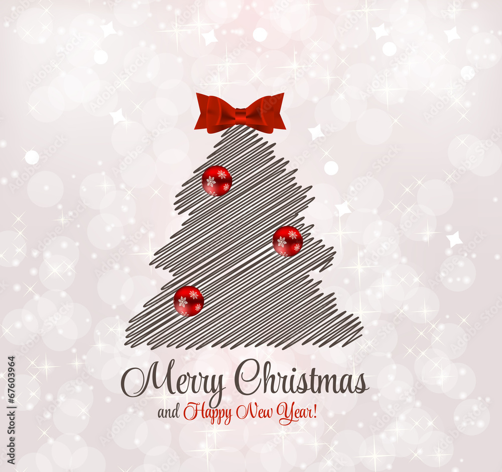 Abstract Beauty Christmas and New Year Background. Vector Illust