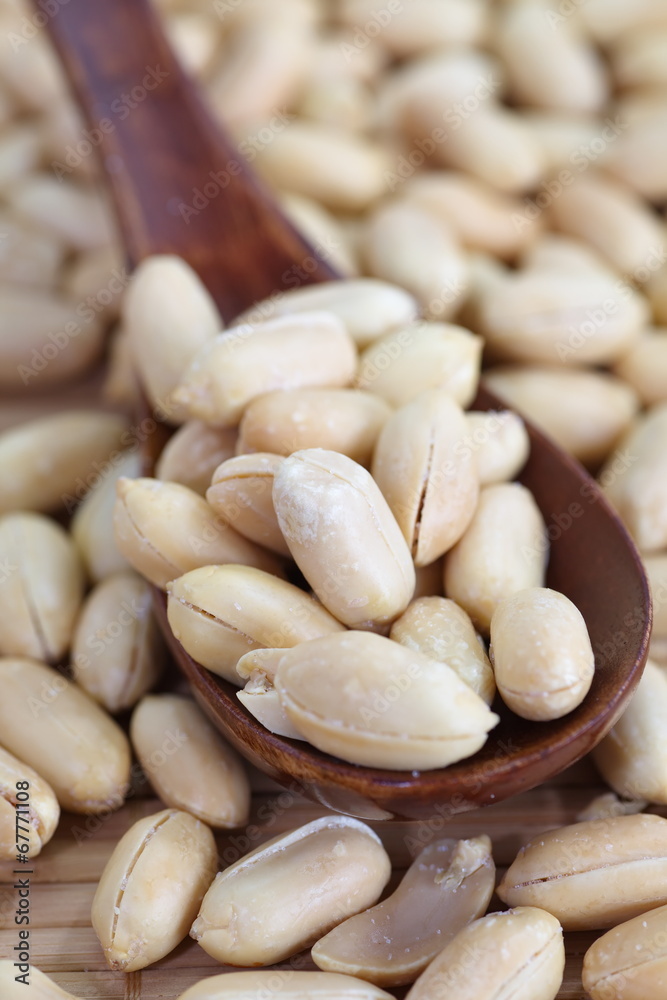 Close - up healthy food processed peanuts