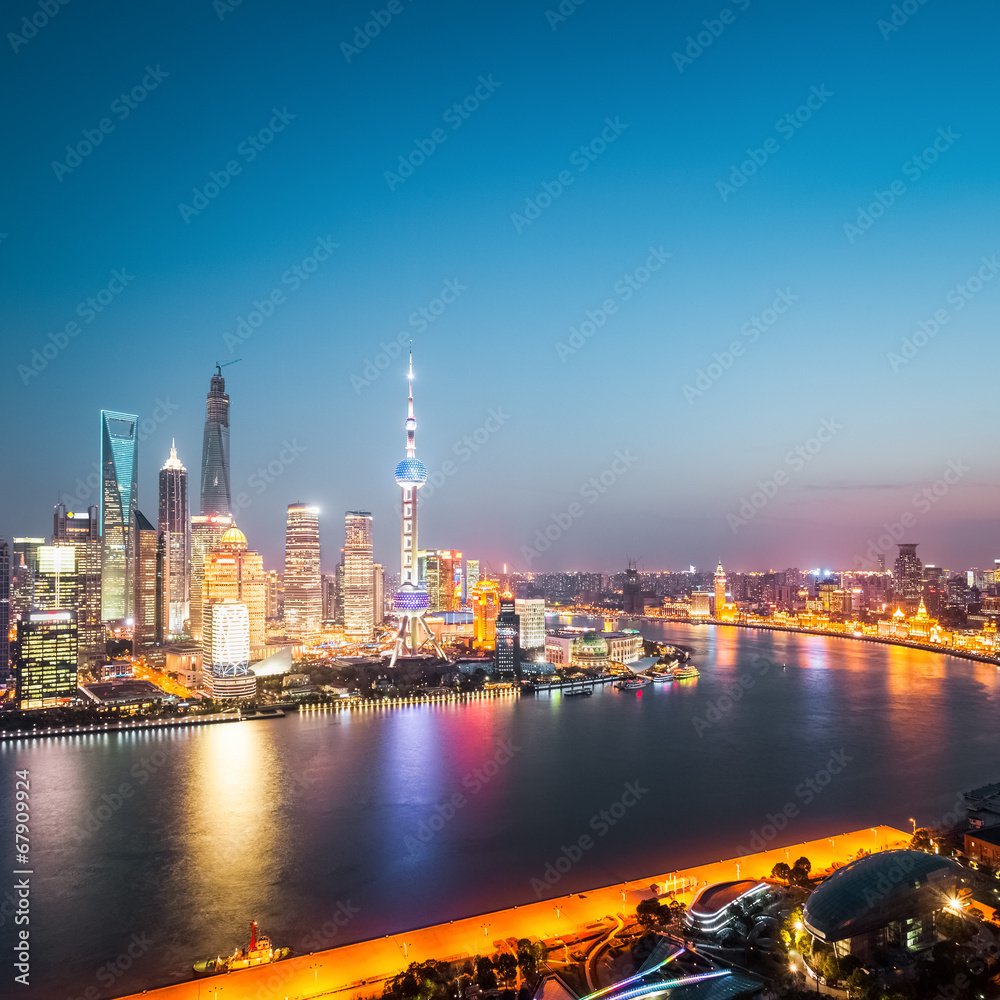 beautiful shanghai at night