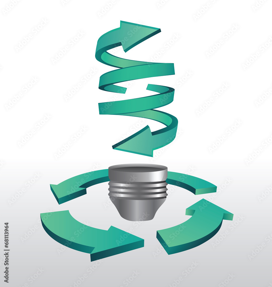 清洁能源灯泡箭头图