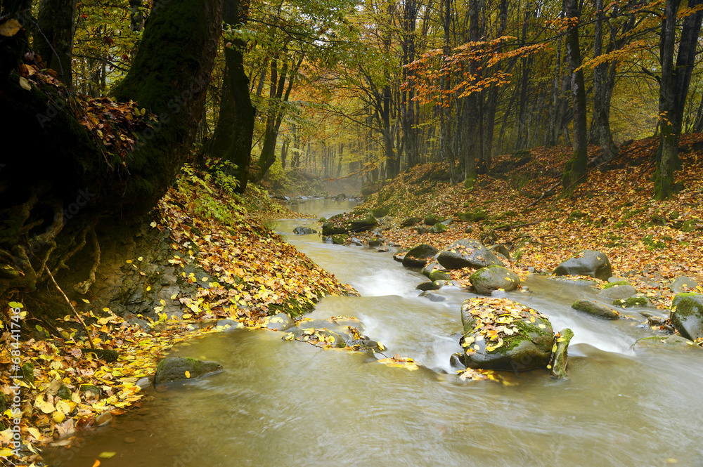 秋季山水山河