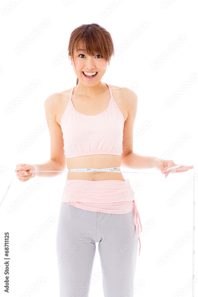 attractive asian woman exercise image