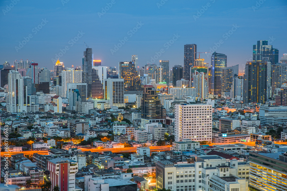 泰国曼谷城市夜景