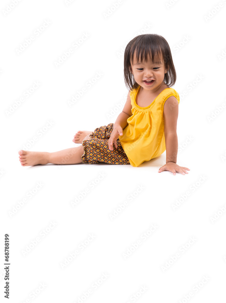 happy childhood isolated on white background