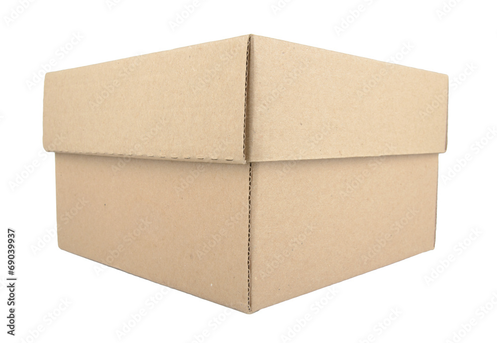 cardboard box isolated on white background