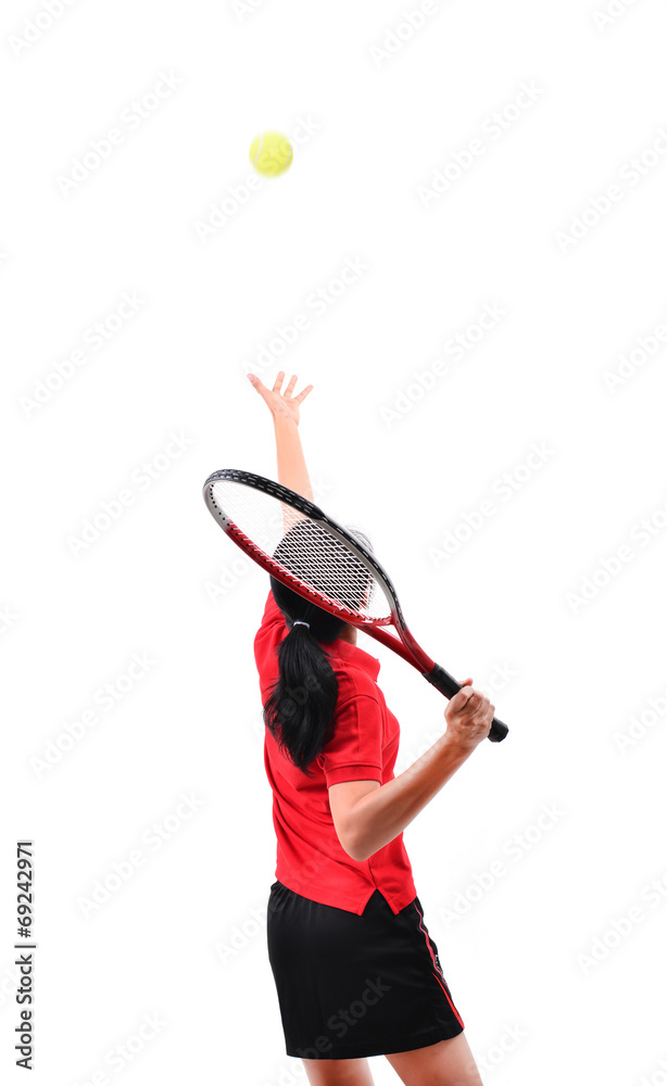 tennis player isolated