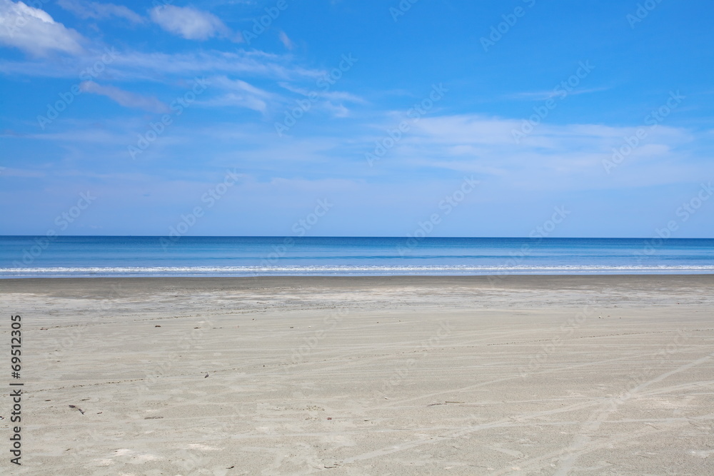 夏日背景的海沙和美丽的海滩