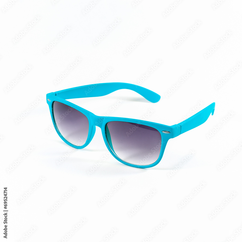 light blue sunglasses isolated