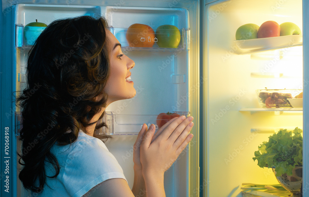 fridge with food