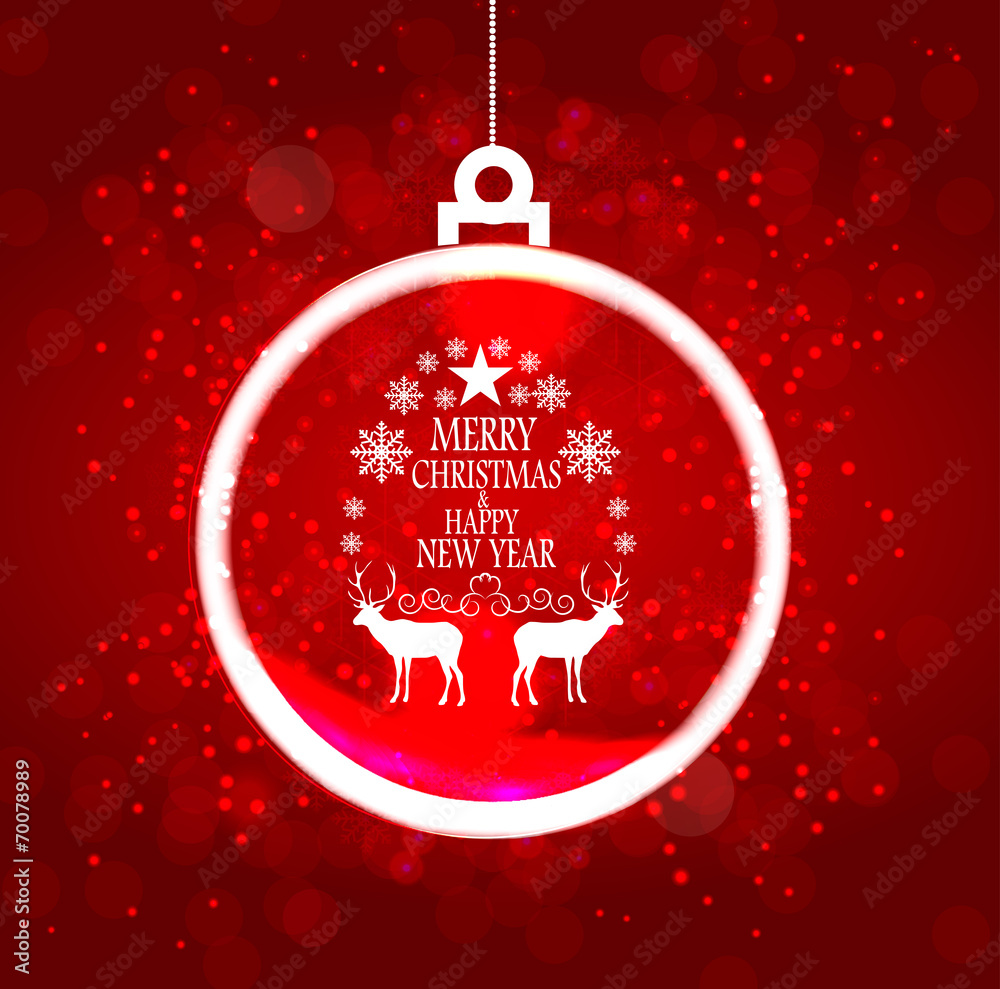 Abstract Beauty Christmas and New Year Background. Vector