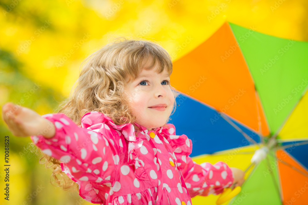 Child in autumn