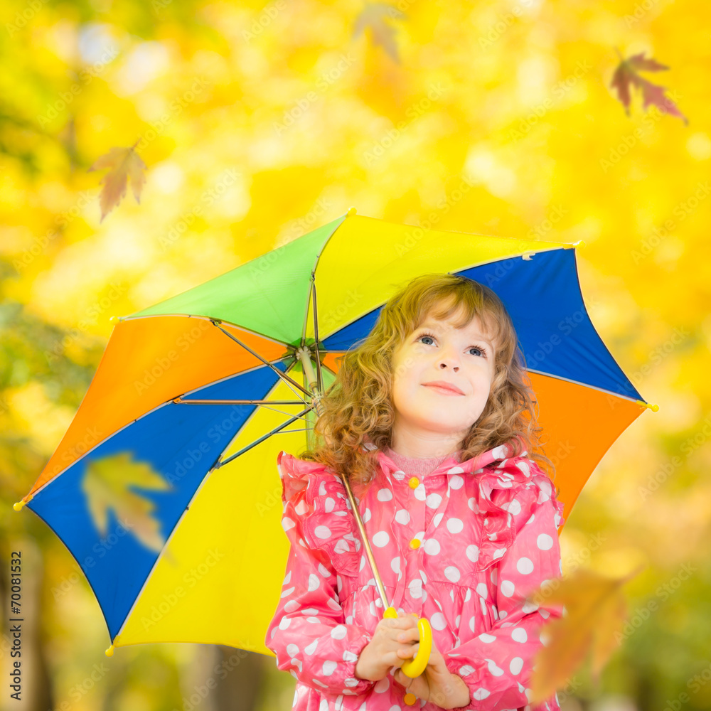 Child in autumn